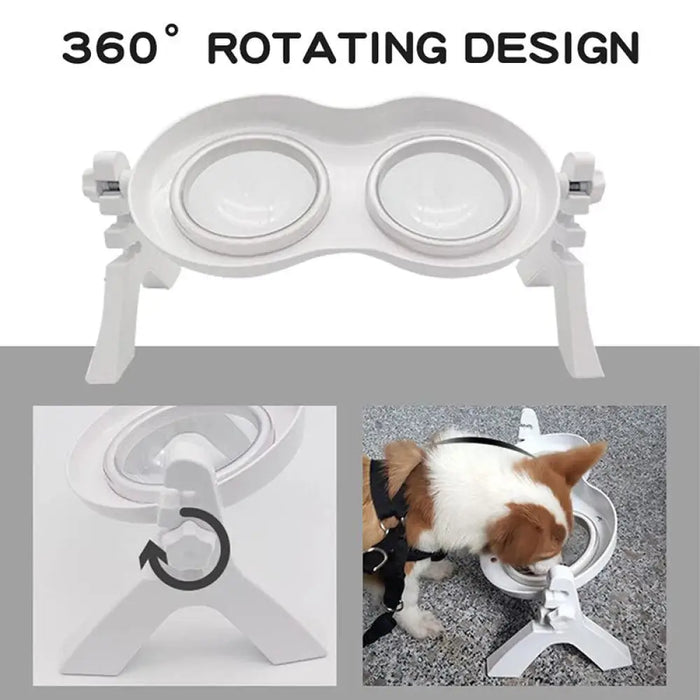 Adjustable Elevated Eco-friendly Pet Bowls For Small Medium