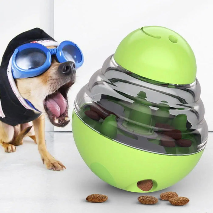 Adjustable Food Dispensing Tumbler Treat Ball With Leaky