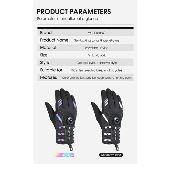 Adjustable Self-locking Cycling Gloves