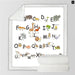 Alphabet Sherpa Fleece Blanket Letters Russian Throw For