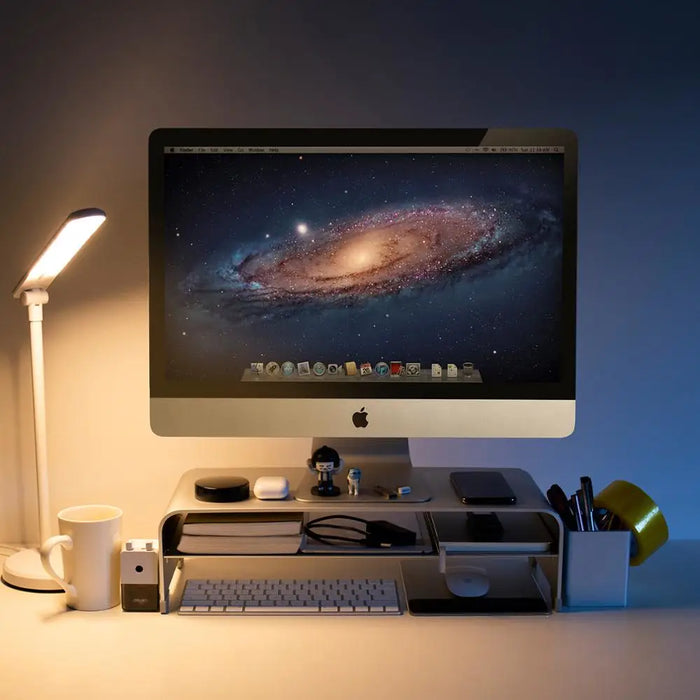 Aluminum Monitor Stand Computer Riser Universal Metal Desk