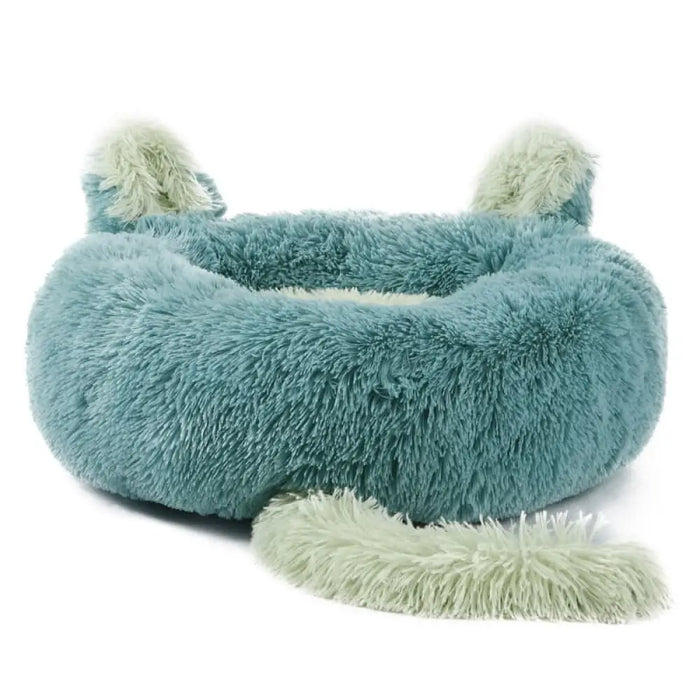 Anti Anxiety Fluffy Washable Calming Round Donut Pet Bed