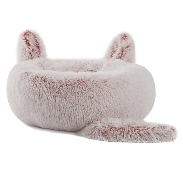 Anti Anxiety Fluffy Washable Calming Round Donut Pet Bed