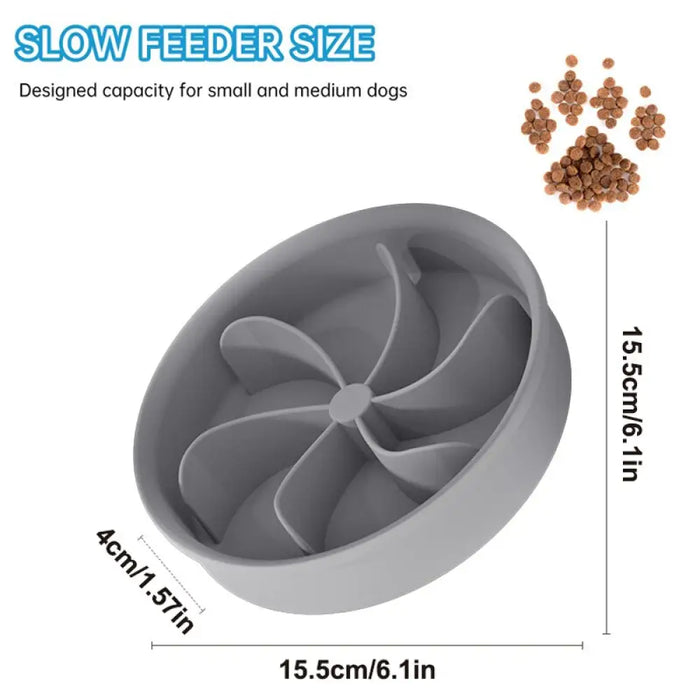 Anti-choking Silicone Puzzle Dog Food Bowl Pet Slow Feeder