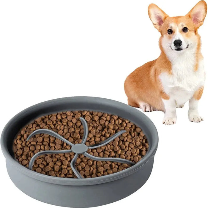 Anti-choking Silicone Puzzle Dog Food Bowl Pet Slow Feeder