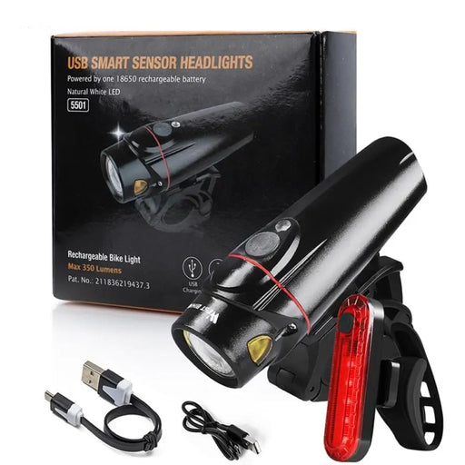 Anti-glare Usb Rechargeable Bike Front And Rear Light