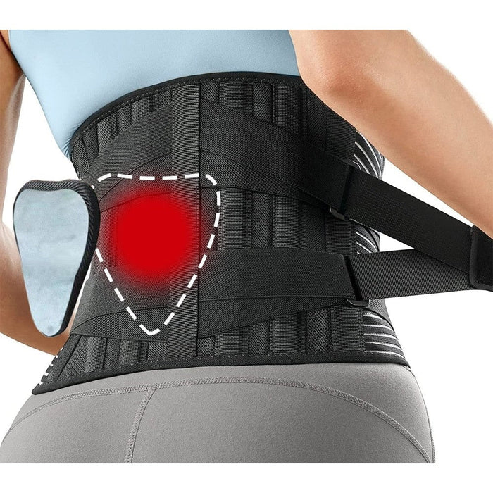 Anti-skid Breathable Back Brace Belt With 16-hole Mesh For Lower Back Pain Relief