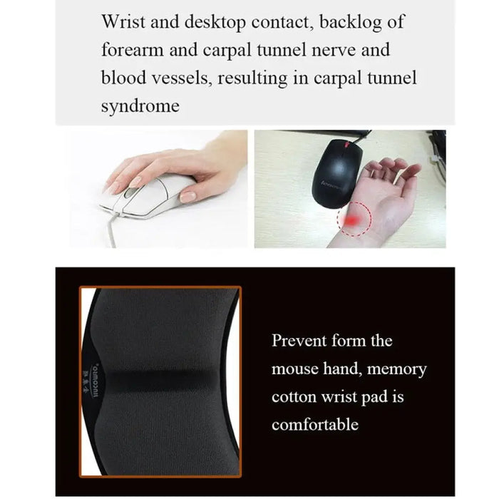 Anti-skid Memory Foam Ergonomic Mousepad Support Wrist Rest