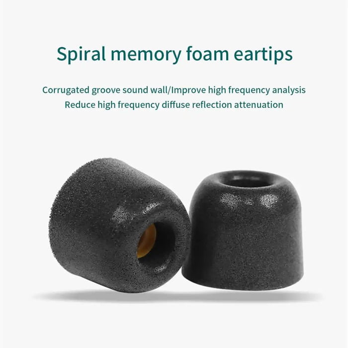 Anti-slip Noise Reducing Spiral Memory Foam Ear Tips For