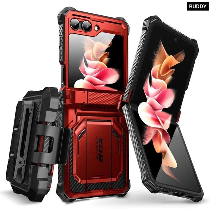 Armorbox Full-Body Rugged Holster Case with Built-in Screen Protector For Samsung Galaxy Z Flip 5