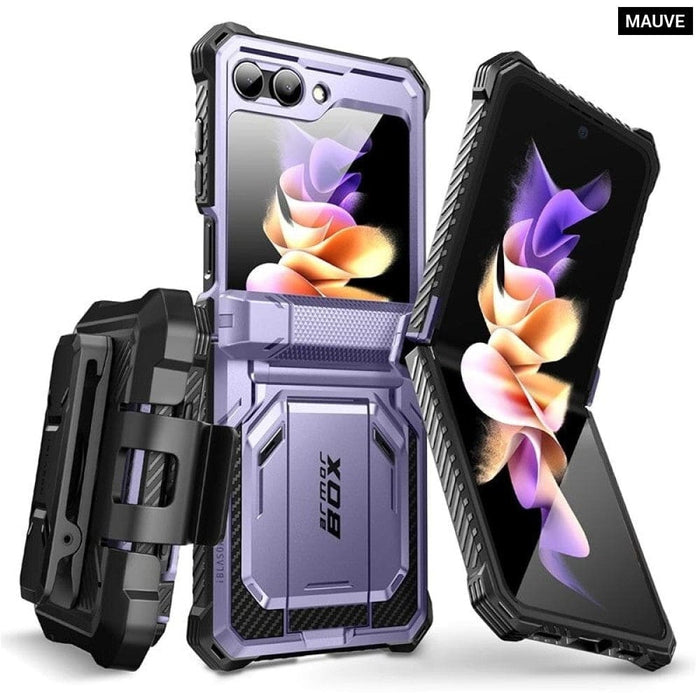 Armorbox Full-Body Rugged Holster Case with Built-in Screen Protector For Samsung Galaxy Z Flip 5