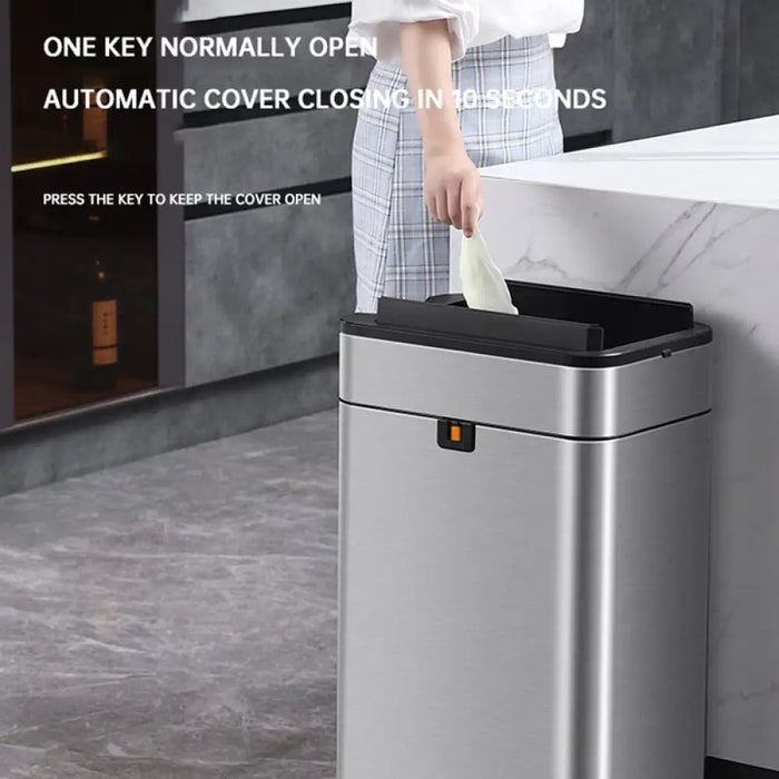 Automatic Smart Large Capacity Induction Trash Can With Lid