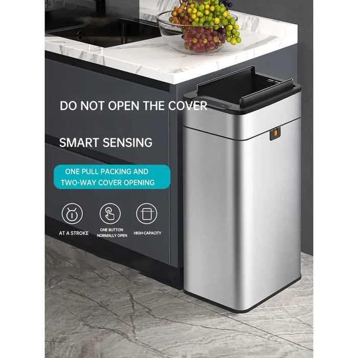 Automatic Smart Large Capacity Induction Trash Can With Lid