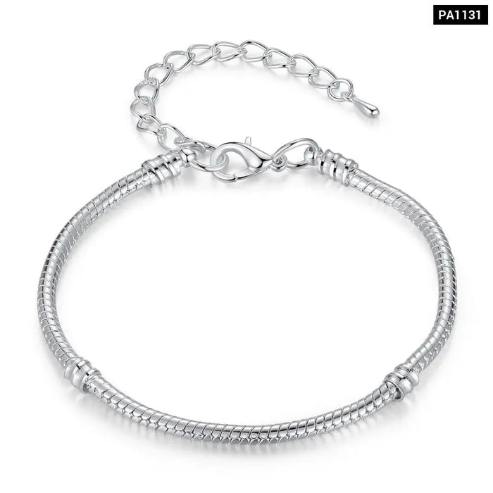 Basic Snake Chain Bracelets 16cm-23cm For Women
