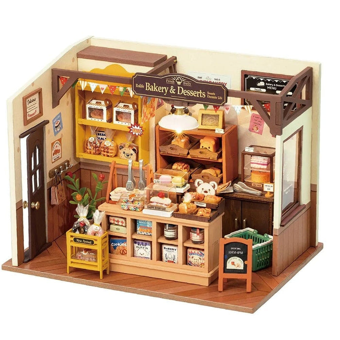 Becka'S Baking House Diy Miniature House For Kids Children 3D Wooden Assembly Toys Easy Connection