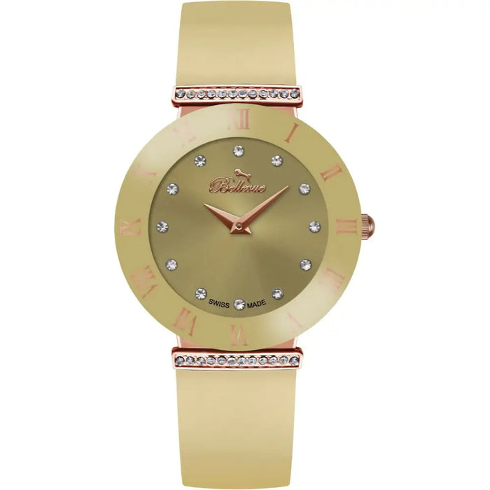 Bellevue E.105 Ladies Quartz Watch Yellow 33mm