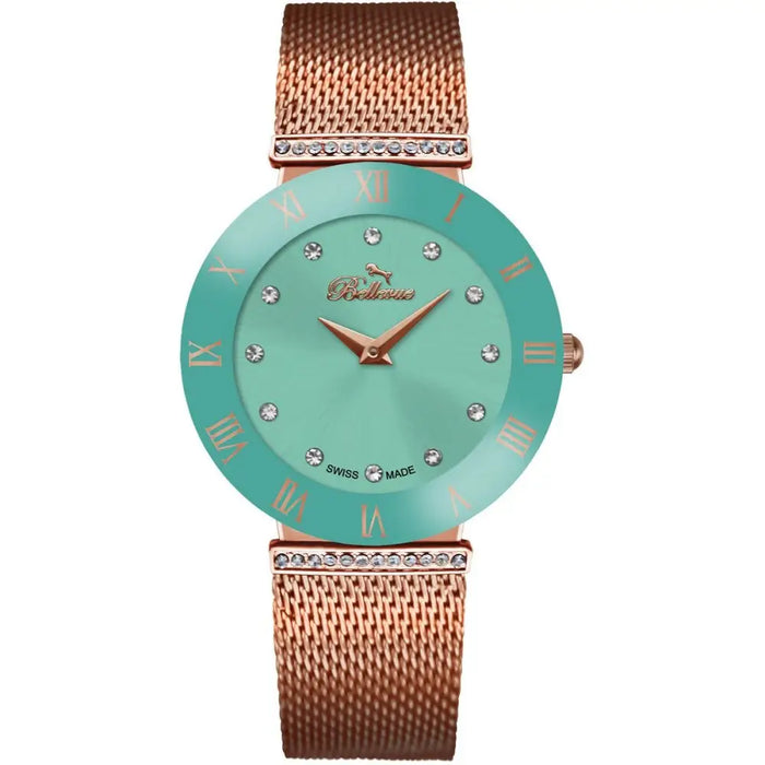 Bellevue F.110 Ladies Quartz Watch Green 27mm