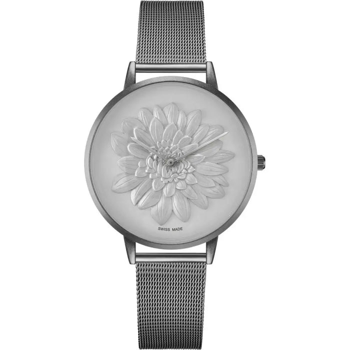 Bellevue D.12 Ladies Quartz Watch Silver 40mm