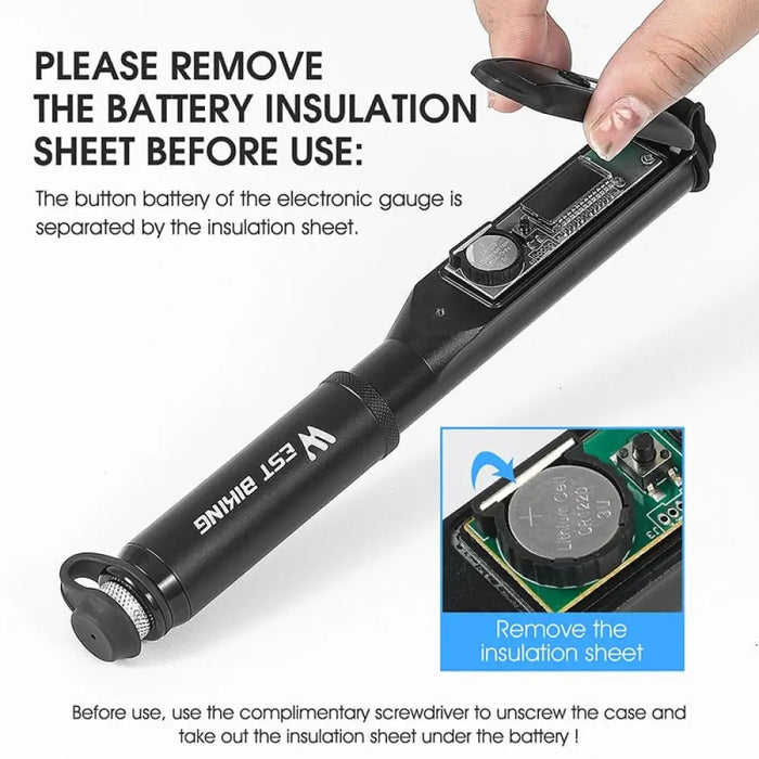 Bike Pump With Digital Display Gauge