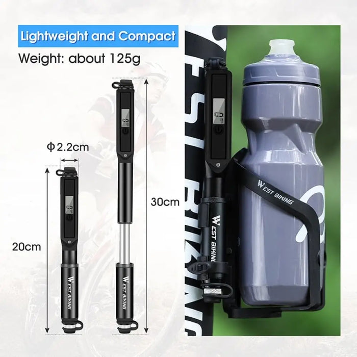 Bike Pump With Digital Display Gauge