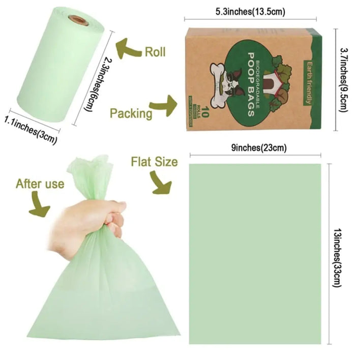 Biodegradable Eco-friendly Leakproof Dog Poop Bag With 1