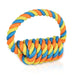 Bite-resistant Bright Color Tug Of War Pet Rope Toy For