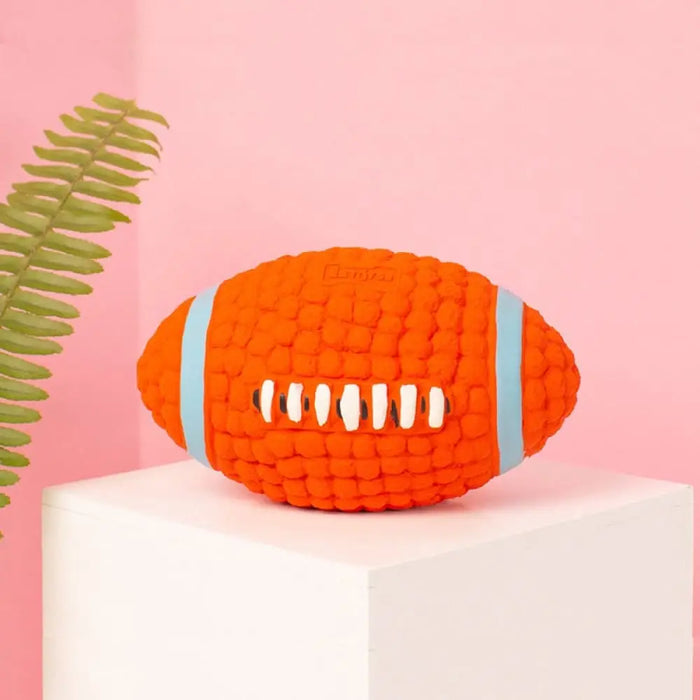 Bite-resistant Floatable Bouncy Squeaker Football Toy