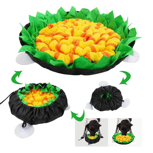 Bite-resistant Foldable Anti-slip Dog Puzzle Hide Food