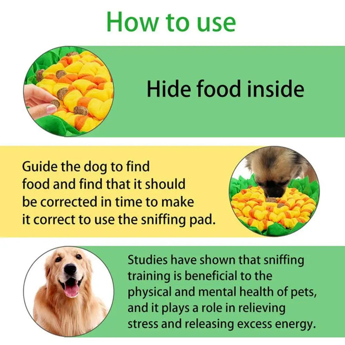 Bite-resistant Foldable Anti-slip Dog Puzzle Hide Food