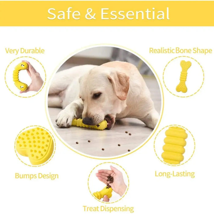 Bite Resistant Safe Food Dispensing Rubber Dog Chew Toys