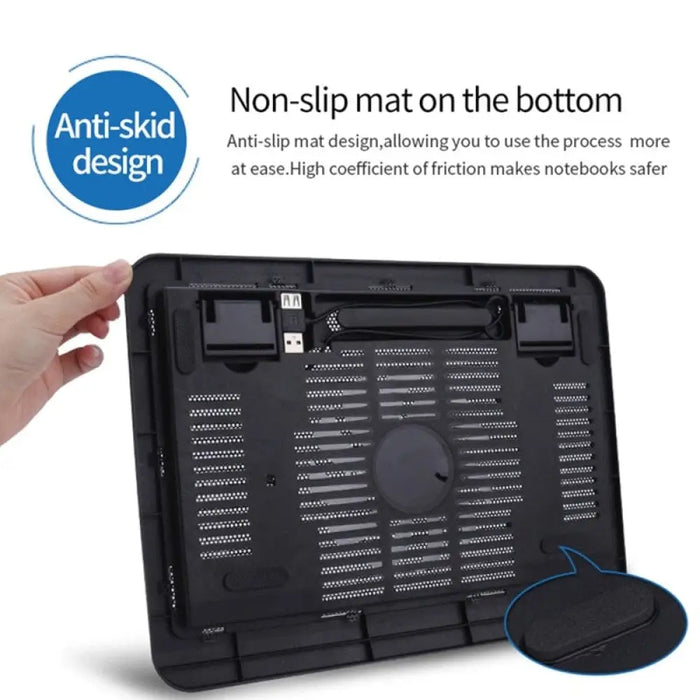 N19 Black Slim Usb Air Extracting Cooling Fan for 14 Inch