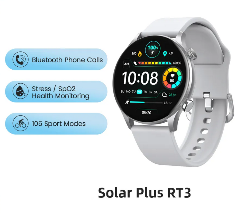 Bluetooth 1.43"Amoled Display Health Monitor Smart Watch