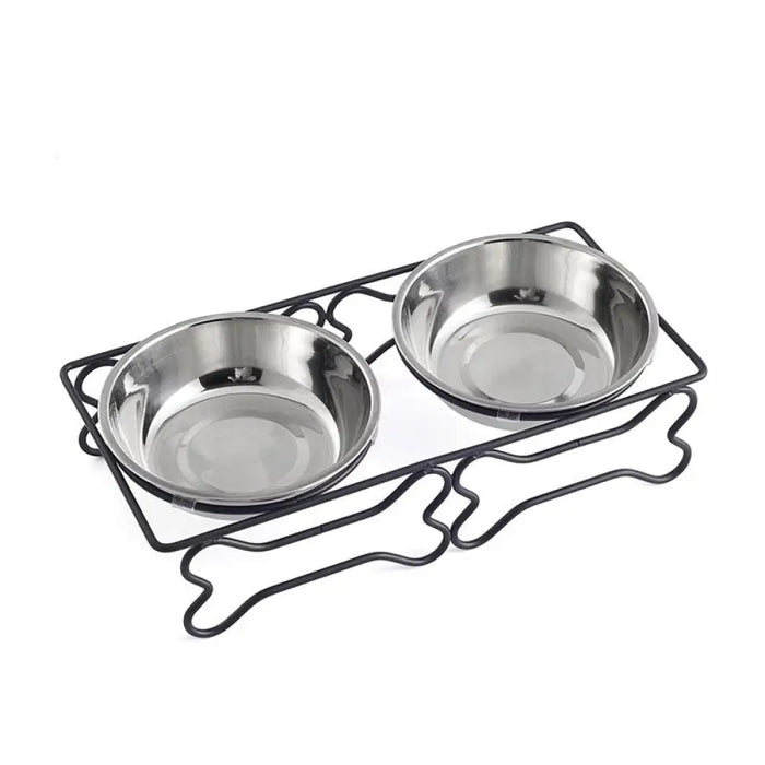 Bone Style Stainless Steel Pet Feeder Bowls For Small