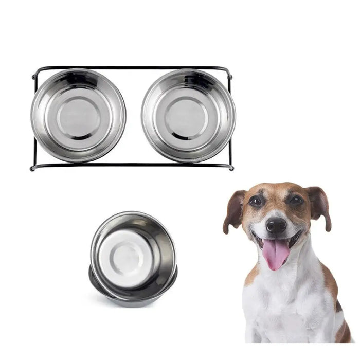 Bone Style Stainless Steel Pet Feeder Bowls For Small