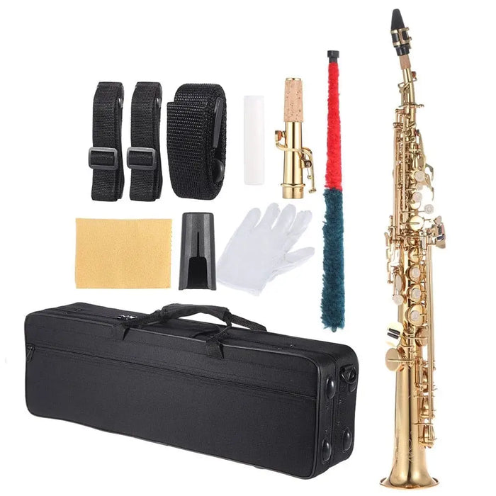 Brass Straight Soprano Bb b Flat Sax Saxophone Woodwind