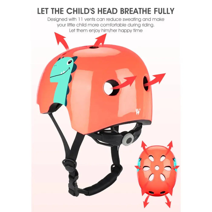 Breathable Adjustable Helmet With Cartoon Design