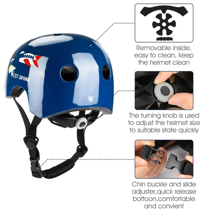 Breathable Adjustable Helmet With Cartoon Design