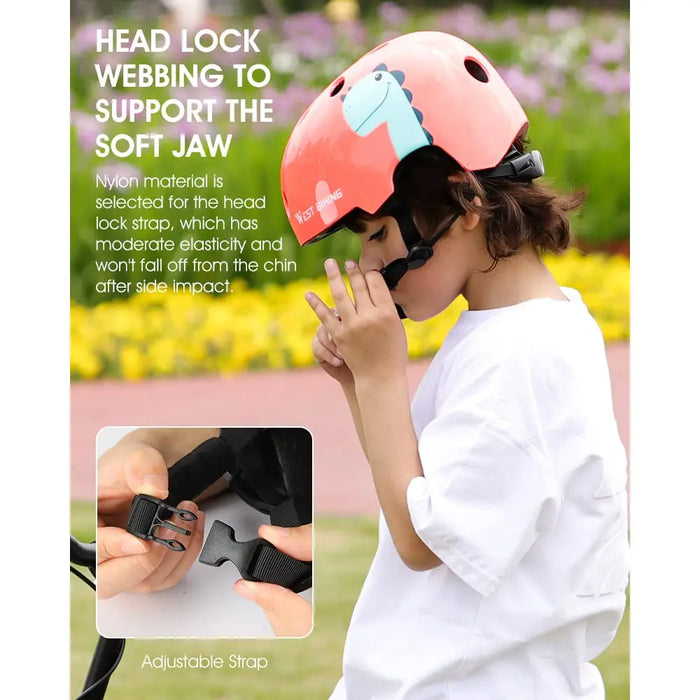 Breathable Adjustable Helmet With Cartoon Design