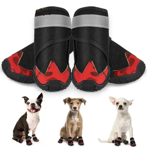 Breathable Anti-slip Reflective Strips Mesh Rugged Sole Pet