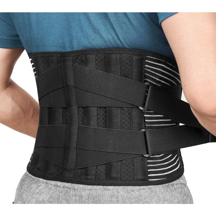 Breathable Back Brace Belt for Lower Back Pain Relief with 6 Stays For Men Women