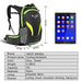 15l Breathable & Reflective Bicycle Backpack With Rain Cover