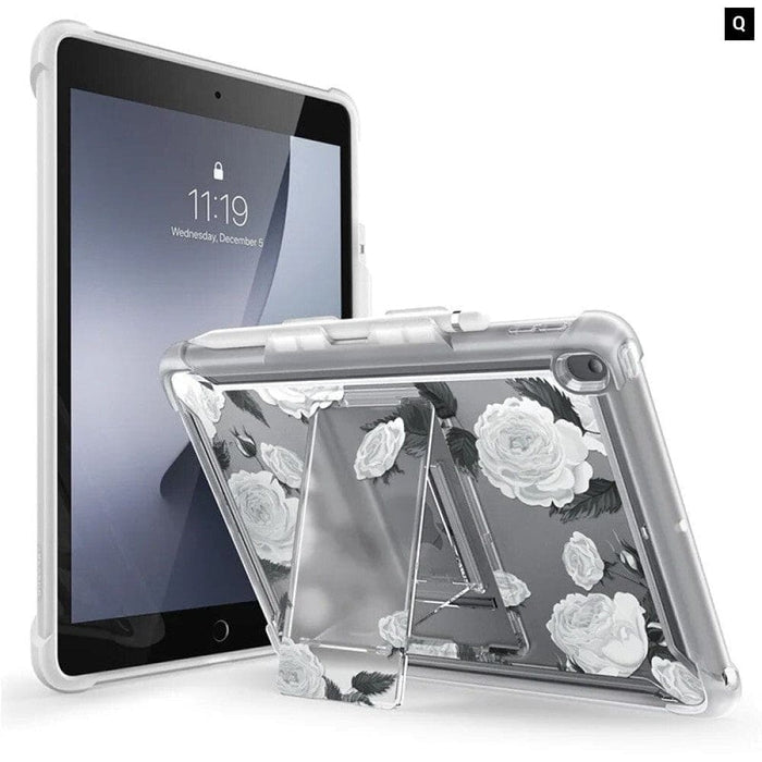 TPU Bumper Slim Clear Protective Cases with Built-in Kickstand For iPad 10.2 Case