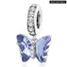 Butterfly Dream Pink Zircon 925 Sterling Silver Charm