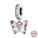 Butterfly Dream Pink Zircon 925 Sterling Silver Charm