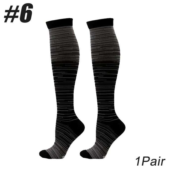 1Pair Nylon Compression Simple In Tube Socks For Men Women