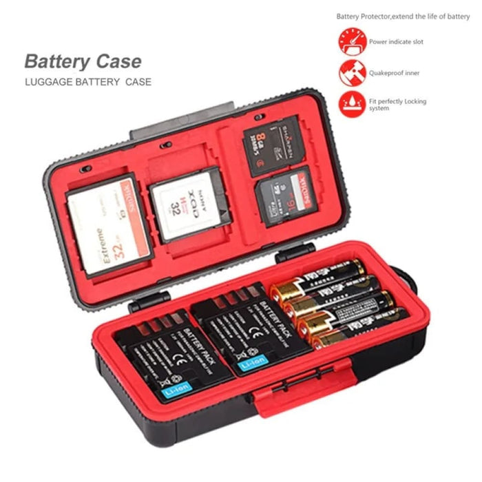 Camera Waterproof Battery Box For Canon LP-E6 LP-E17 Sony NP-FZ100 NP-FW50 Nikon EN-EL15 Battery Case SD CF Memory card case