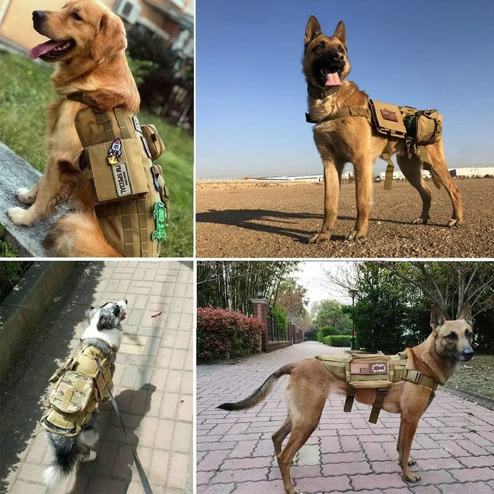 Camouflage Big Dog Harness Pet German Shepherd K9 Malinois