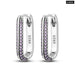 Charm Double Hoop Earrings For Women 925 Silver Sparkling