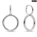 Charm Double Hoop Earrings For Women 925 Silver Sparkling