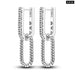 Charm Double Hoop Earrings For Women 925 Silver Sparkling